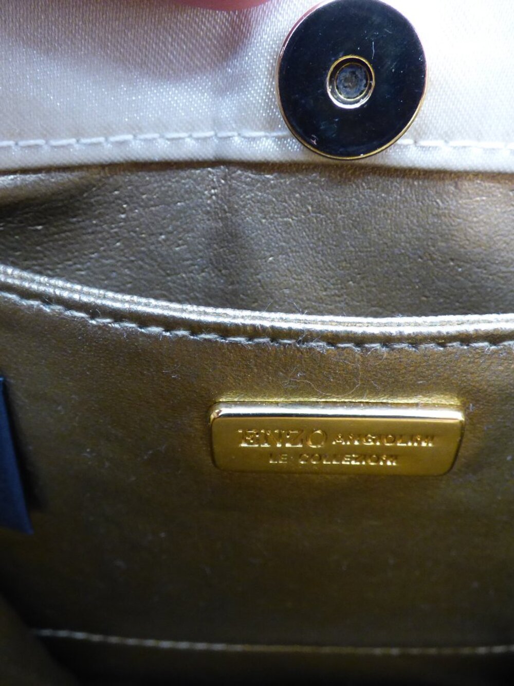 Vintage Enzo Angiolini Le Collezioni Mini Tote Handbag Champagne Gold 90s